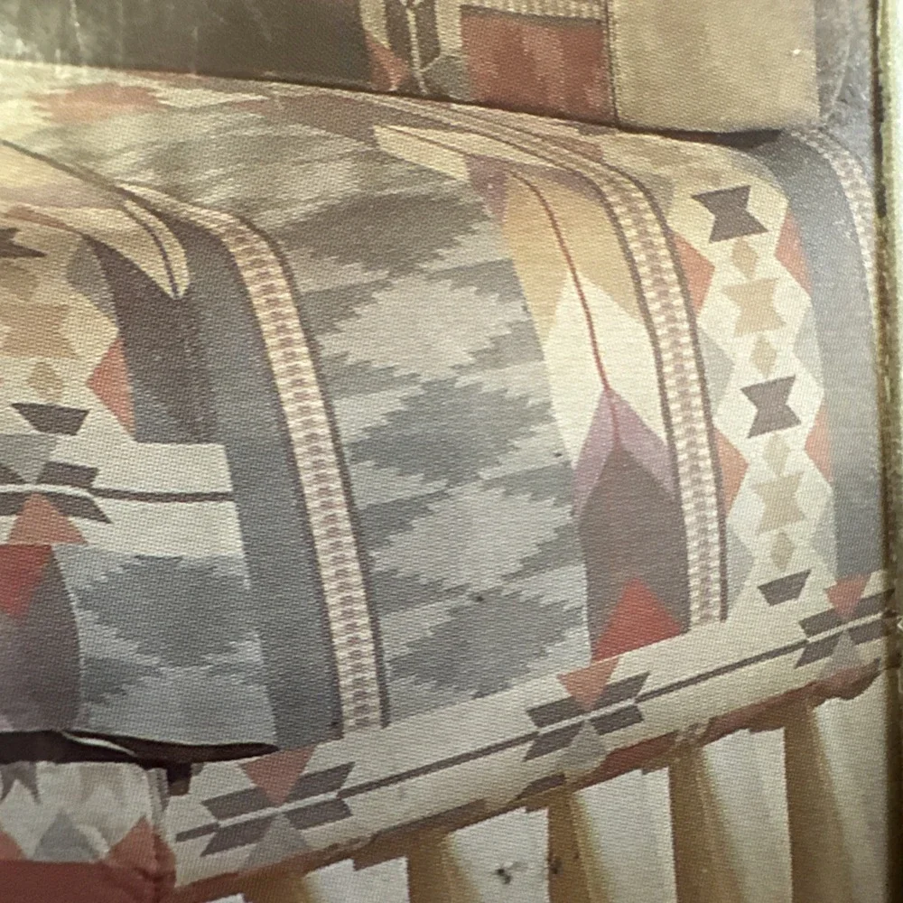 Vintage 80s Cannon TWIN Size Sheet Set‎ Montana Southwestern Monticello Percale